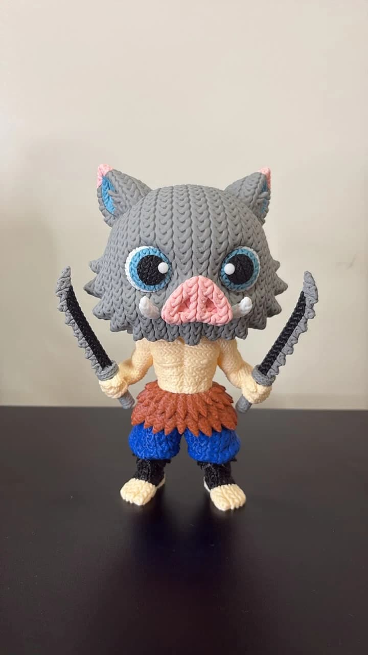 Inosuke Hashibira, peça de impressão 3D da Fio & Forma Studio