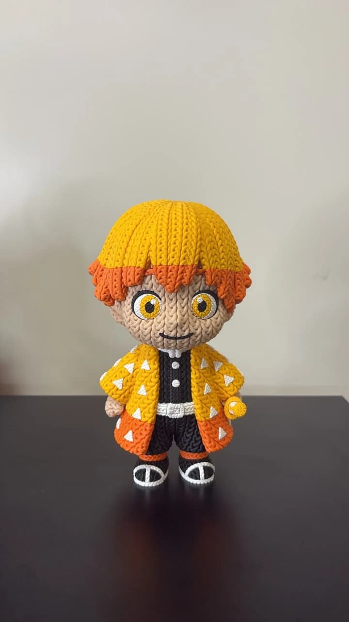 Zenitsu Agatsuma, peça de impressão 3D da Fio & Forma Studio
