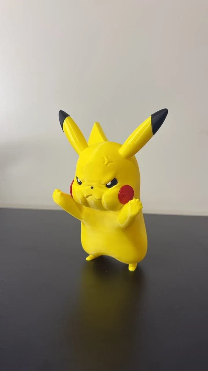 Pikachu, peça de impressão 3D da Fio & Forma Studio