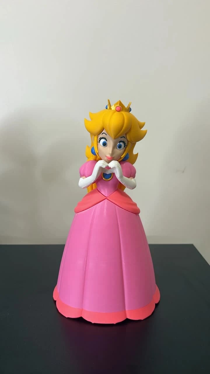 Princesa Peach, peça de impressão 3D da Fio & Forma Studio